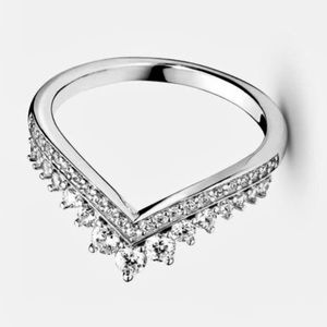 Pandora princess wishbone 925 sterling silver Ring